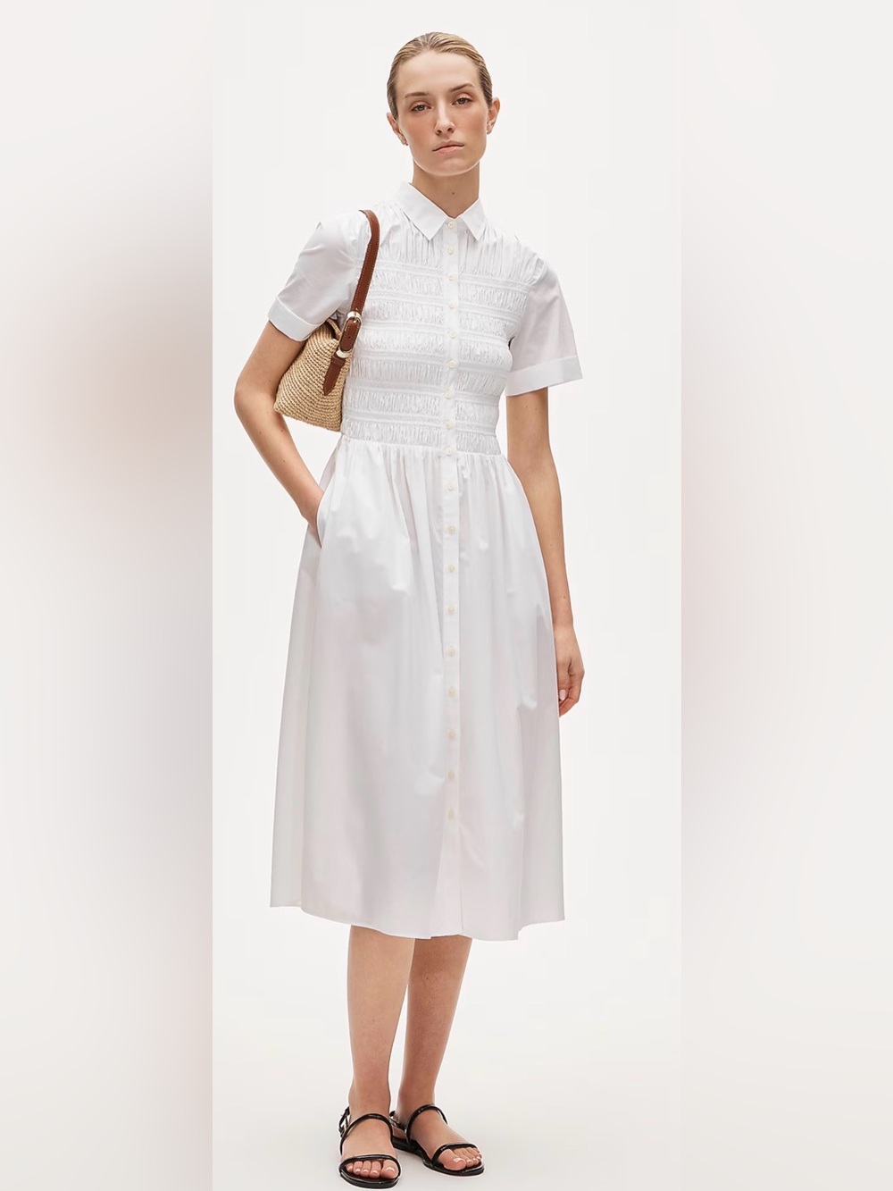 NWOT J. Crew Elsie shirt-dress in 100% cotton poplin size XS